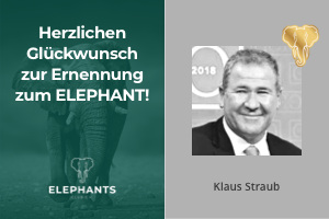 KLAUS STRAUB ist jetzt ein ELEPHANT