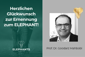 PROF. DR. GOODARZ MAHBOBI ist jetzt ein ELEPHANT
